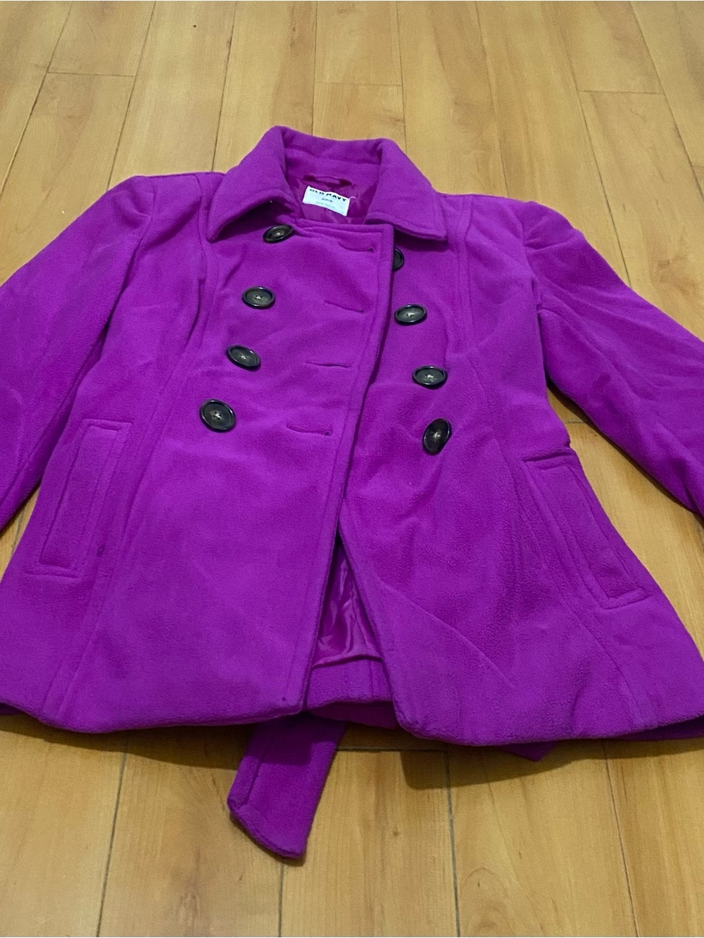 Old Navy Double-Breasted Peacoat in Bright Purple